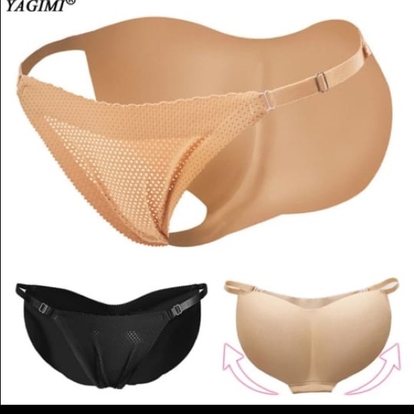 Beige Women Sponge Padded Push Up Panties Butt Lifter - Picture 3 of 9